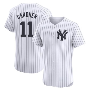 Men's New York Yankees Brett Gardner Elite White Home Jersey