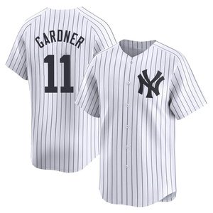 Men's New York Yankees Brett Gardner Limited White Yankee Home Jersey