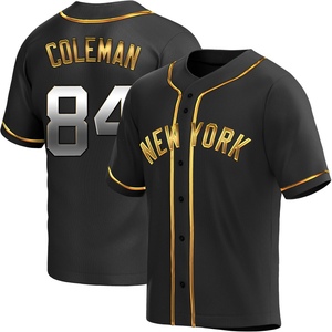 Men's New York Yankees Carson Coleman Replica Black Golden Alternate Jersey