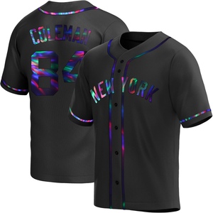 Men's New York Yankees Carson Coleman Replica Black Holographic Alternate Jersey