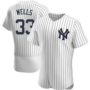 Men's New York Yankees David Wells Authentic White Home Jersey