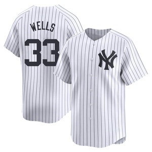 Men's New York Yankees David Wells Limited White Yankee Home Jersey