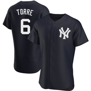 Men's New York Yankees Joe Torre Authentic Navy Alternate Jersey