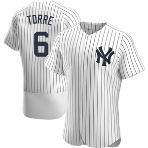 Men's New York Yankees Joe Torre Authentic White Home Jersey