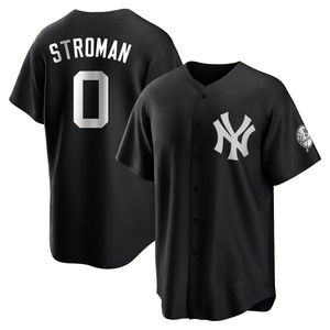 Men's New York Yankees Marcus Stroman Replica White Black/ Jersey