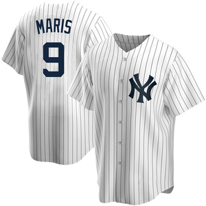 Majestic New York Yankees ROGER MARIS Sewn Baseball JERSEY GRAY –
