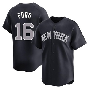 Men's New York Yankees Whitey Ford Limited White Navy Alternate Jersey