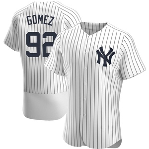 Men's New York Yankees Yoendrys Gomez Authentic White Home Jersey