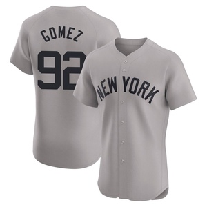 Men's New York Yankees Yoendrys Gomez Elite Gray Road Jersey