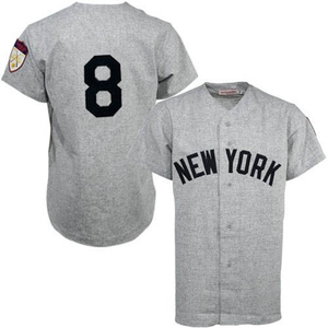 New York Yankees Yogi Berra Cream Throwback Mitchell & Ness Jersey