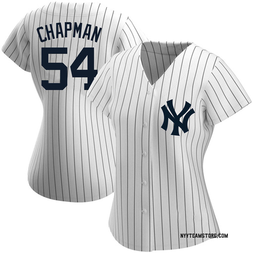 Women’s New York Yankees Aroldis Chapman White 2020 Home Replica Jersey