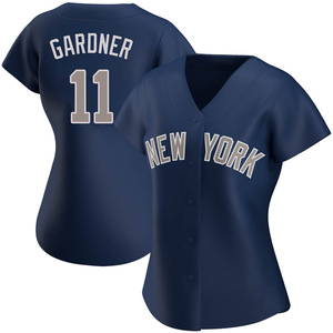 Women's New York Yankees Brett Gardner Authentic Navy Alternate Jersey