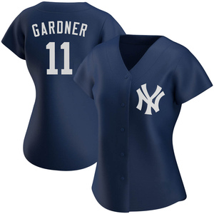 Women's New York Yankees Brett Gardner Authentic Navy Alternate Team Jersey