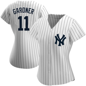 Women's New York Yankees Brett Gardner Authentic White Home Name Jersey