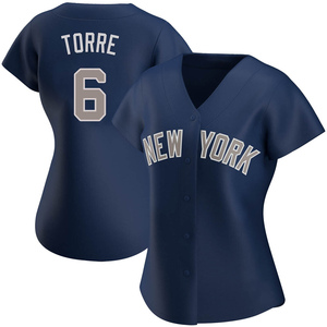 Women's New York Yankees Joe Torre Authentic Navy Alternate Jersey