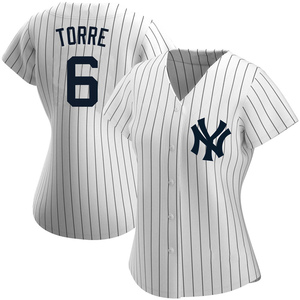 Women's New York Yankees Joe Torre Replica White Home Name Jersey