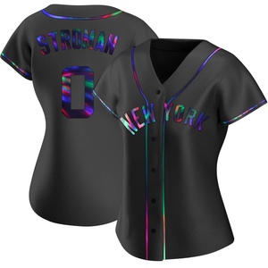 Women's New York Yankees Marcus Stroman Replica Black Holographic Alternate Jersey