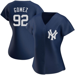 Women's New York Yankees Yoendrys Gomez Authentic Navy Alternate Team Jersey