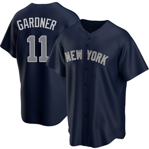 Youth New York Yankees Brett Gardner Replica Navy Alternate Jersey