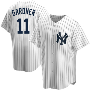 Youth New York Yankees Brett Gardner Replica White Home Jersey