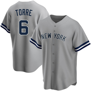 Youth New York Yankees Joe Torre Replica Gray Road Name Jersey