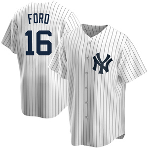 Youth New York Yankees Whitey Ford Replica White Home Jersey